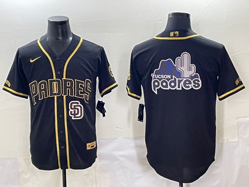 Men 2025 San Diego Padres Blank Black Throwback Nike MLB Jersey style 7153->san diego padres->MLB Jersey